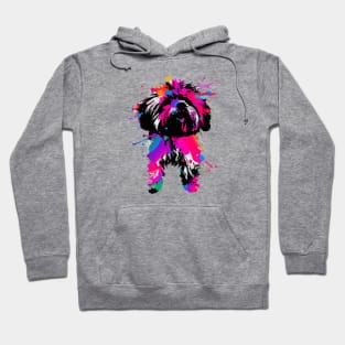 Fluffy Havanese Stencil Illustration Hoodie